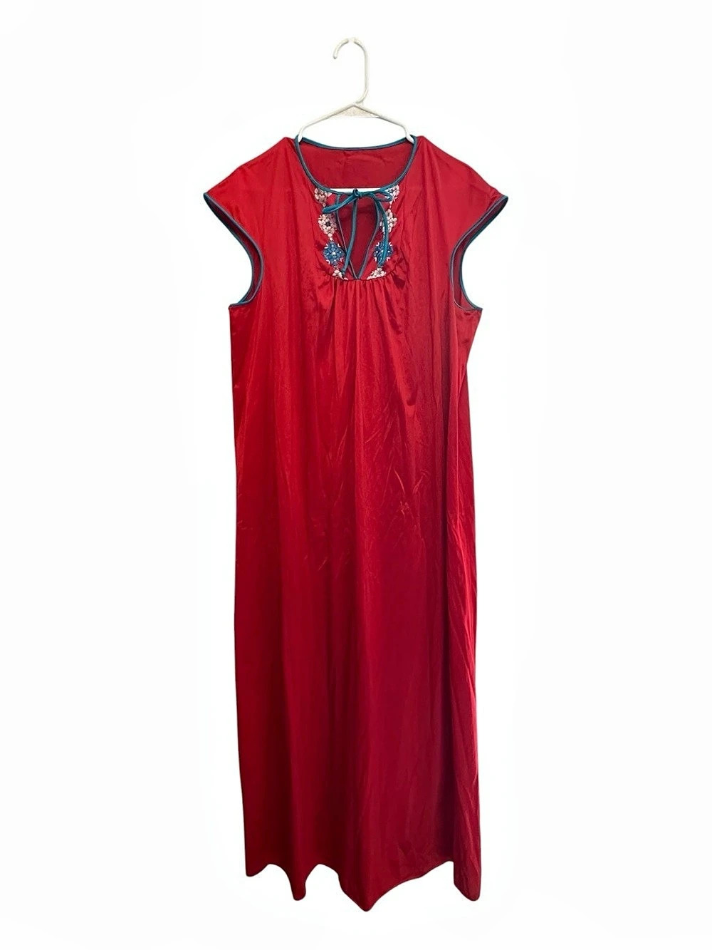 Vintage 70’s/80’s Vanity Fair Red Maxi Night Dress Size Large